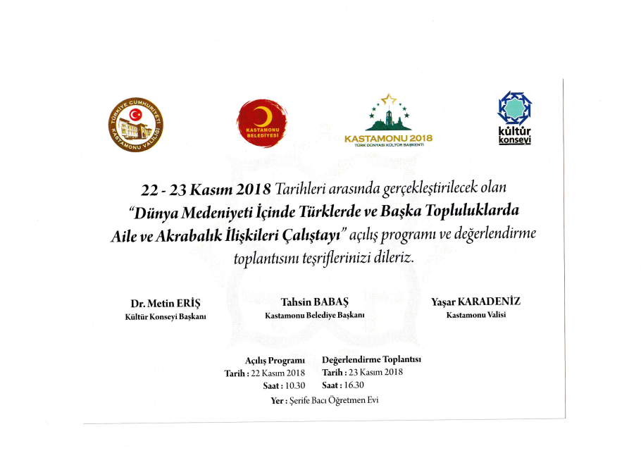 Dünya Medeniyeti İçinde Türklerde ve Başka Topluluklarda Aile ve Akrabalık İlişkileri